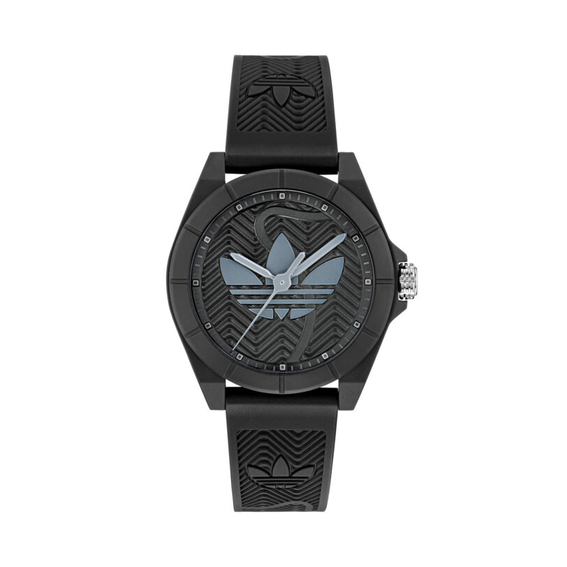 Часовник adidas Project Four AOST25033 Черен цвят на ниска цена