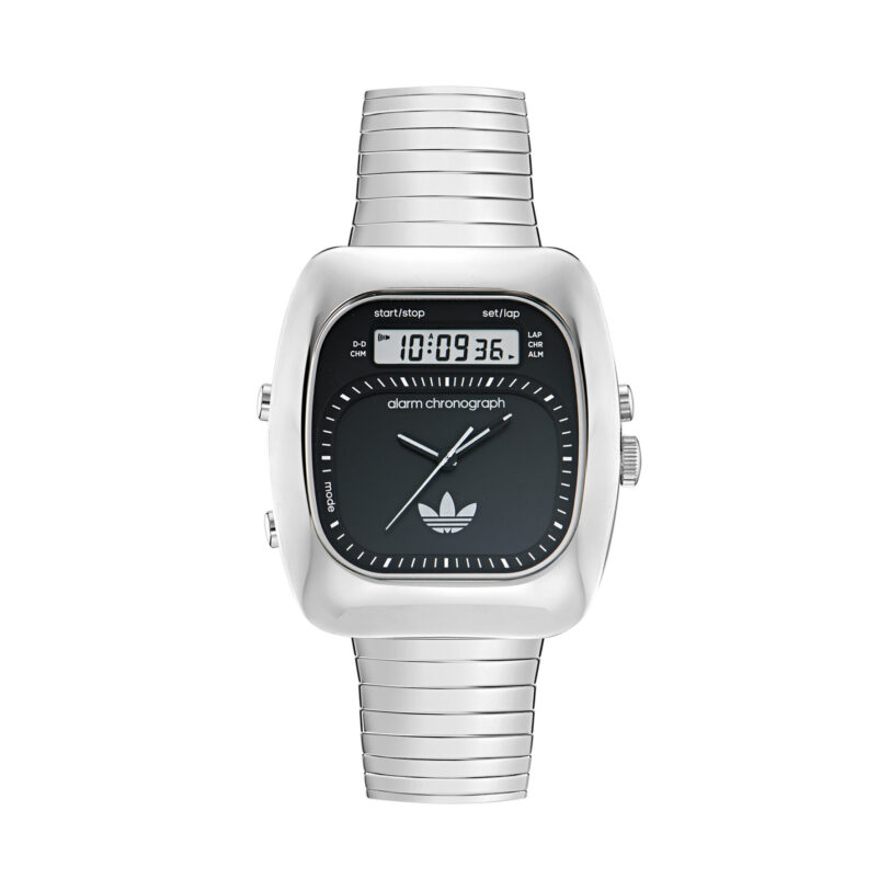 Часовник adidas Retro Wave Three Chronograph AOSY25013 Сребрист цвят на ниска цена