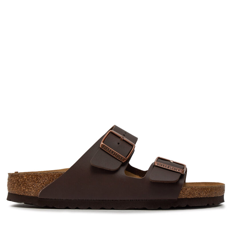 Чехли Birkenstock Arizona Birko-Flor 0051703 Кафяв цвят на ниска цена
