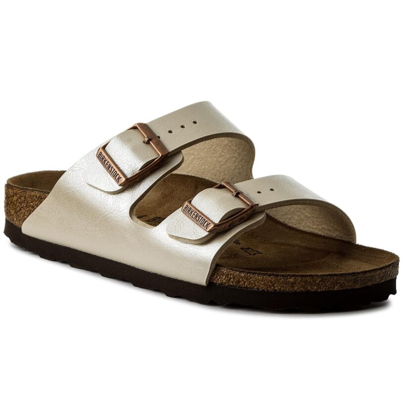 Чехли Birkenstock Arizona Birko-Flor 1009921 Златист цвят на ниска цена
