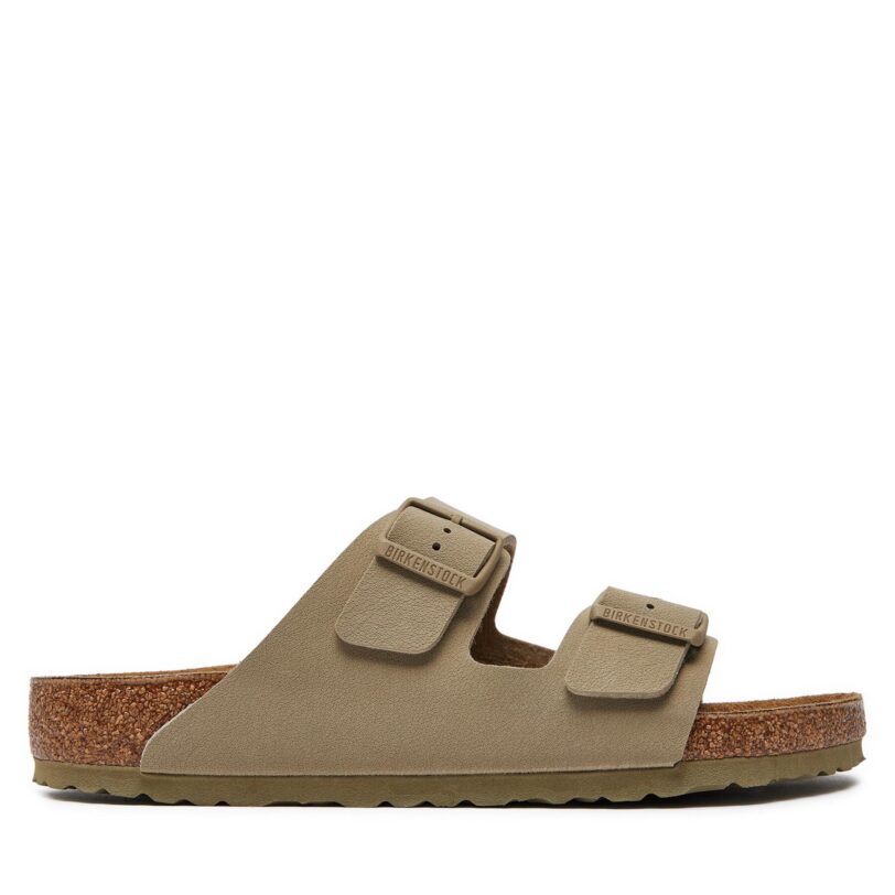 Чехли Birkenstock Arizona Birko-Flor 1027704 Каки цвят на ниска цена