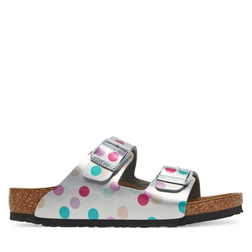 Чехли Birkenstock Arizona Kids 1029842 S Сребрист цвят на ниска цена