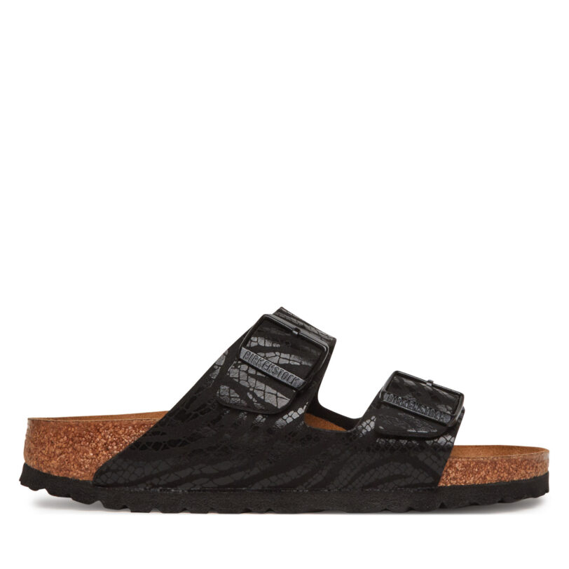Чехли Birkenstock Arizona zebra 1029560 Черен цвят на ниска цена