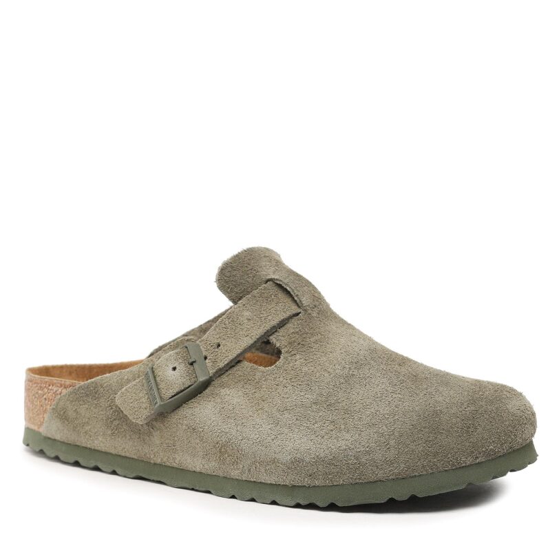 Чехли Birkenstock Boston 1024721 Зелен цвят на ниска цена