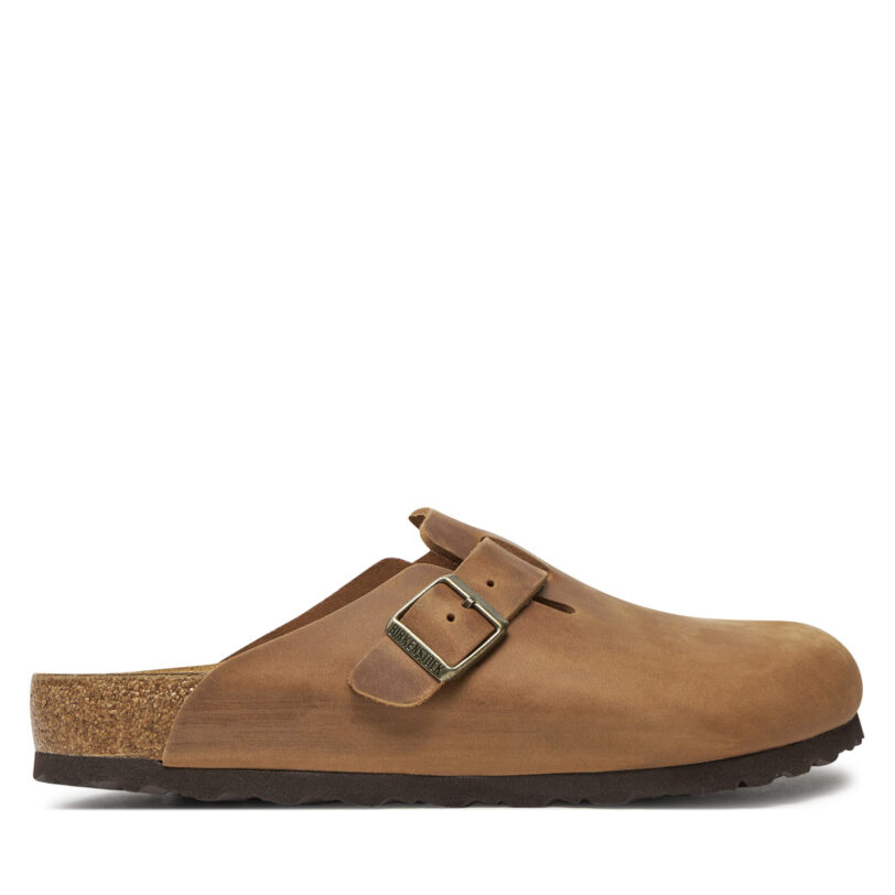 Чехли Birkenstock Boston Leoi 1028179 Кафяв цвят на ниска цена