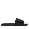 Чехли Calvin Klein Adj Pool Slide Canvas Logo HM0HM01749 Черен цвят на ниска цена