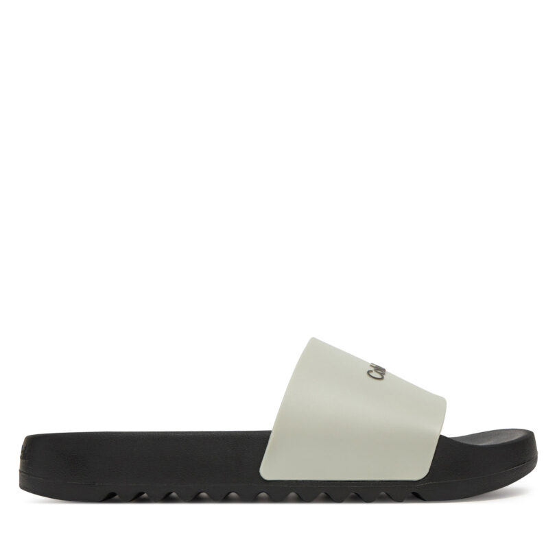 Чехли Calvin Klein Chunky Pool Slide Rub HM0HM01063 Сив цвят на ниска цена