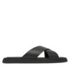 Чехли Calvin Klein Criss Cross Sandal HM0HM01737 Черен цвят на ниска цена