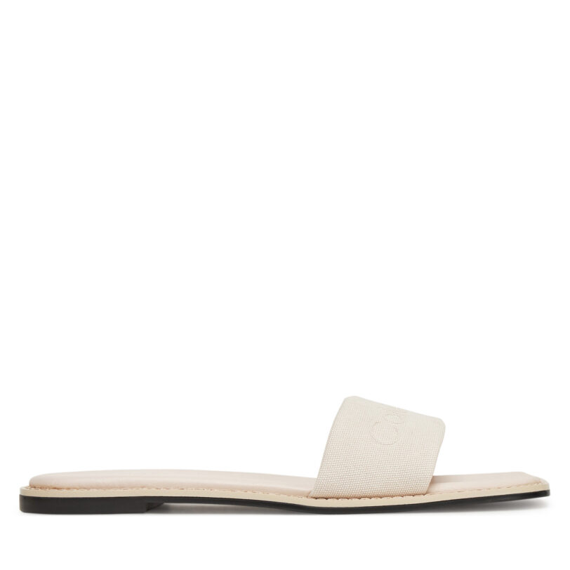 Чехли Calvin Klein Flat Slide - He HW0HW02378 Екрю цвят на ниска цена