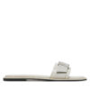 Чехли Calvin Klein Flat Slide W/Buckle - Lth HW0HW02490 Сив цвят на ниска цена