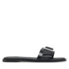 Чехли Calvin Klein Flat Slide W/Buckle - Lth HW0HW02490 Черен цвят на ниска цена