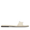 Чехли Calvin Klein Flat Slide W/Ck Hw Big - Lth HW0HW02482 Екрю цвят на ниска цена