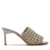 Чехли Calvin Klein Heel Mule Sandal 70 Latt HW0HW02144 Бежов цвят на ниска цена