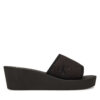 Чехли Calvin Klein Jeans Beach Wedge Slide Canvas YW0YW01725 Черен цвят на ниска цена