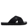 Чехли Calvin Klein Jeans Cross Sandal Crxs Tx YM0YM01223 Черен цвят на ниска цена