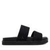 Чехли Calvin Klein Jeans Flat Molded Dbl Bar Sandal Cv YM0YM01222 Черен цвят на ниска цена