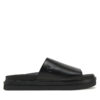 Чехли Calvin Klein Jeans Flat Molded Sandal Slide YW0YW01710 Черен цвят на ниска цена