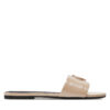 Чехли Calvin Klein Jeans Flat Sandal Slide Mg Met YW0YW01348 Бежов цвят на ниска цена