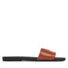 Чехли Calvin Klein Jeans Flat Sandal Slide Mg YW0YW01697 Кафяв цвят на ниска цена