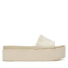 Чехли Calvin Klein Jeans Flatform Sandal Slide In Nylon YW0YW01791 Екрю цвят на ниска цена