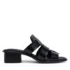 Чехли Calvin Klein Jeans Heel Square Mg Lth YW0YW01702 Черен цвят на ниска цена