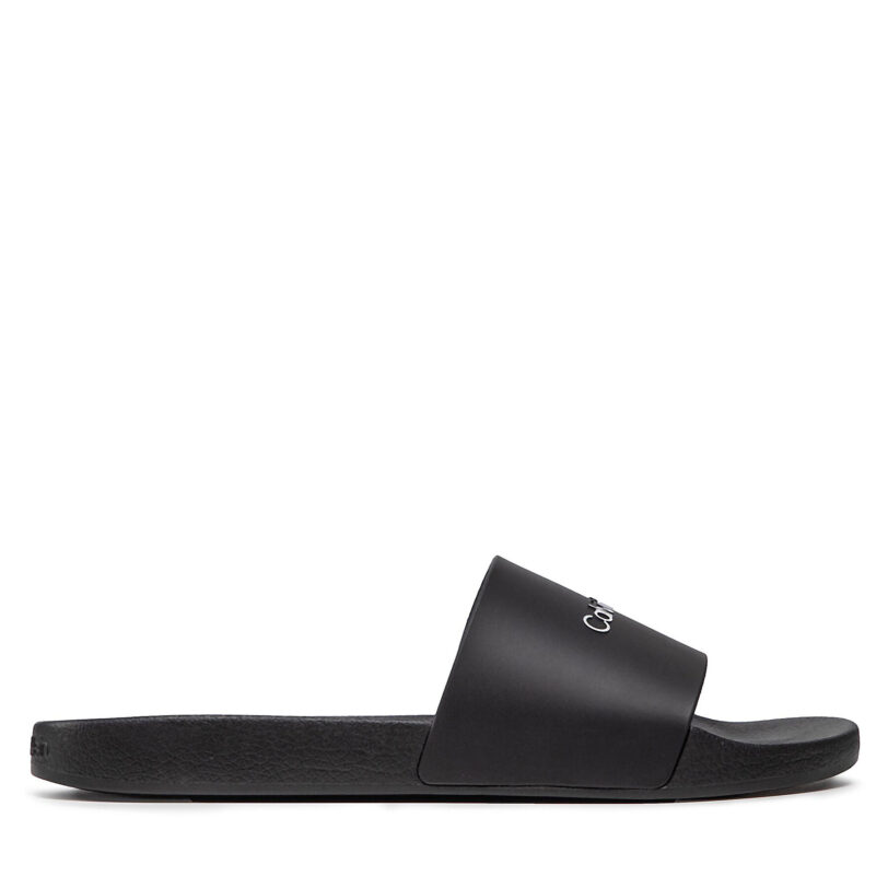 Чехли Calvin Klein Jeans Pool Slide HM0HM00455 Черен цвят на ниска цена