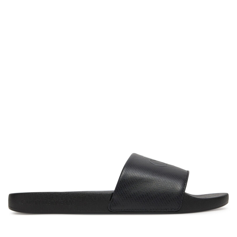 Чехли Calvin Klein Jeans Slide Aop Print YM0YM01269 Черен цвят на ниска цена