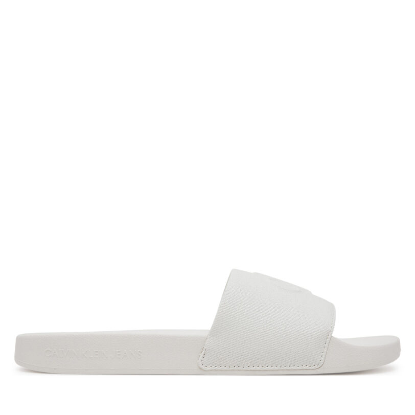 Чехли Calvin Klein Jeans Slide Hf Mono Cv YM0YM01282 Бял цвят на ниска цена