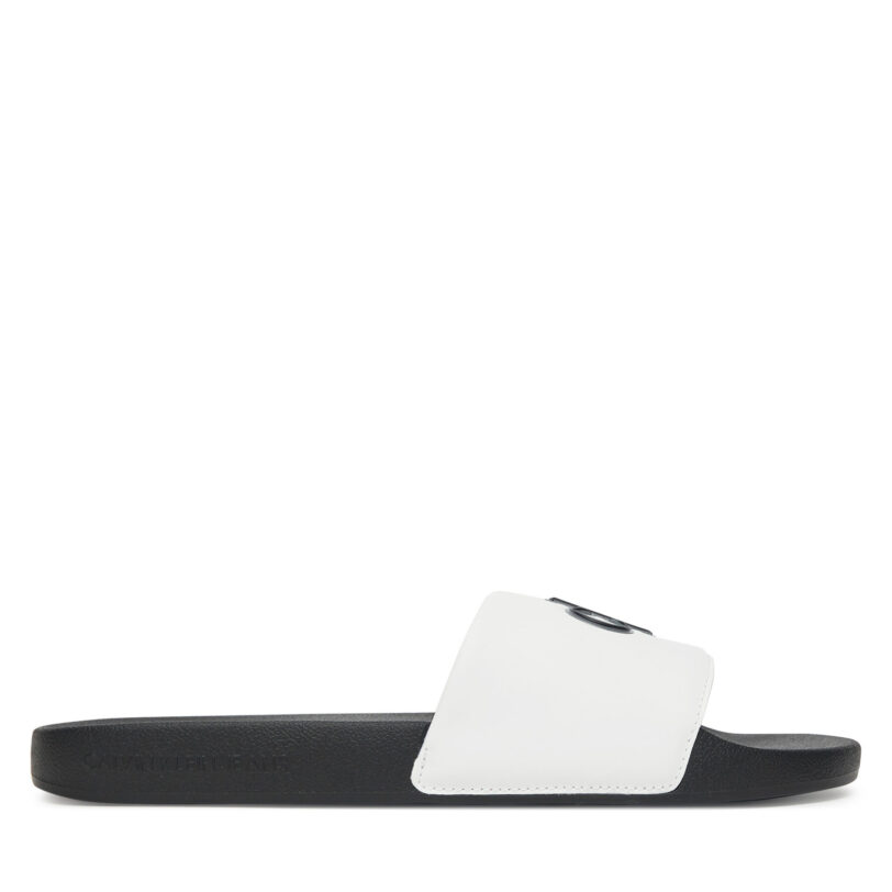 Чехли Calvin Klein Jeans Slide Jelly Mono Pu YM0YM01281 Бял цвят на ниска цена