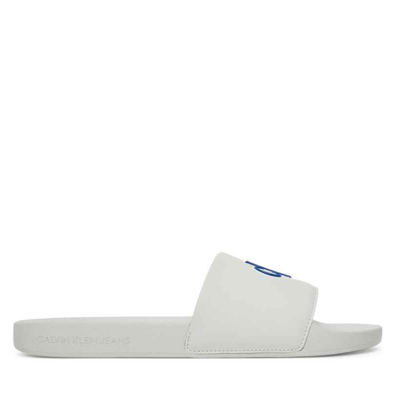 Чехли Calvin Klein Jeans Slide Jelly Mono Pu YM0YM01281 Сив цвят на ниска цена