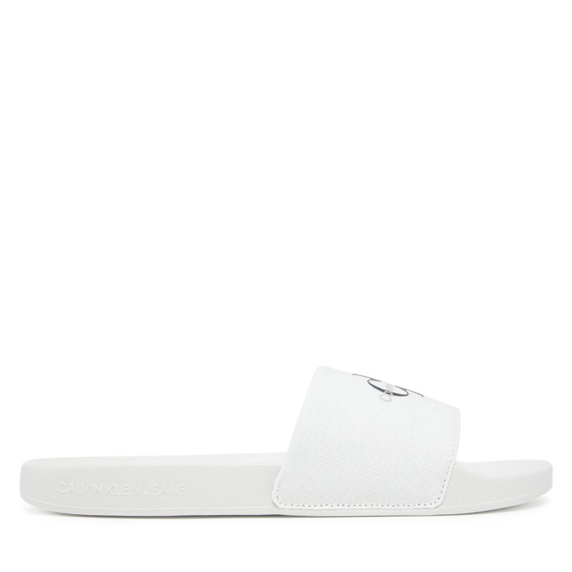Чехли Calvin Klein Jeans Slide Monogram Cv YM0YM01271 Бял цвят на ниска цена