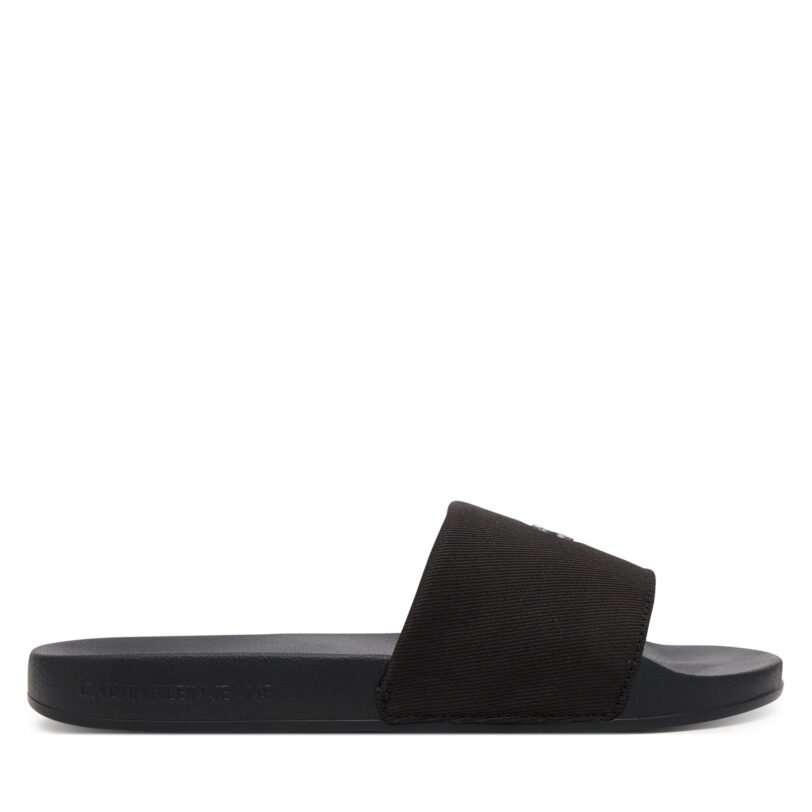 Чехли Calvin Klein Jeans Slide Monogram Hardware YW0YW01713 Черен цвят на ниска цена
