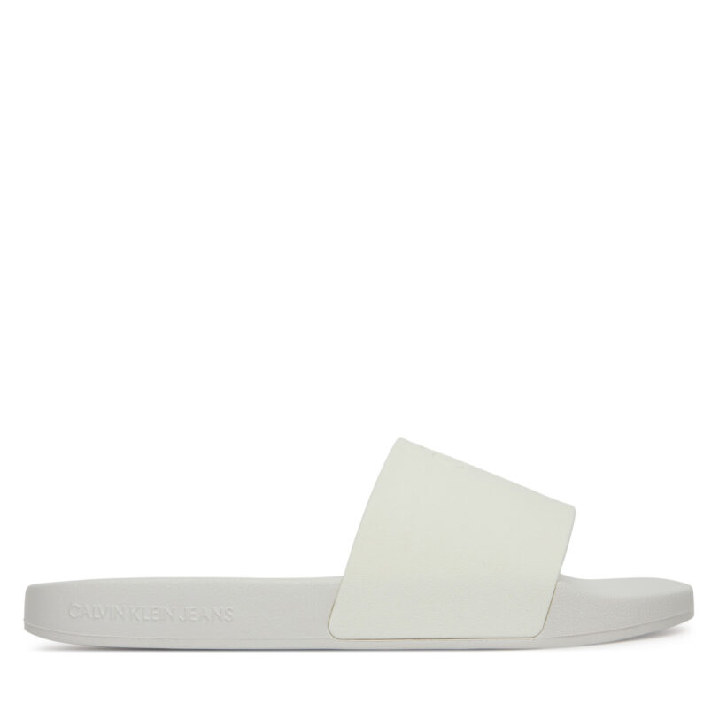 Чехли Calvin Klein Jeans Slide Monogram Tpu YW0YW01715 Бял цвят на ниска цена