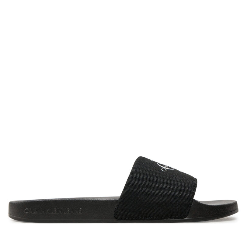 Чехли Calvin Klein Jeans Slide Monogram Wn YW0YW01835 Черен цвят на ниска цена