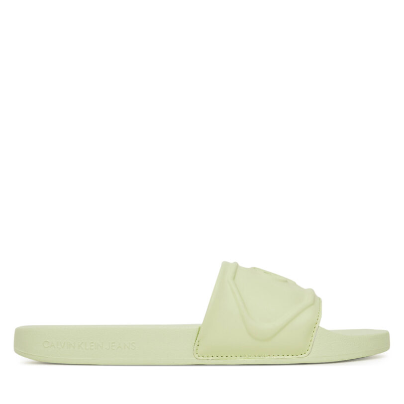 Чехли Calvin Klein Jeans Slide Pu Hf Mg YW0YW01879 Зелен цвят на ниска цена