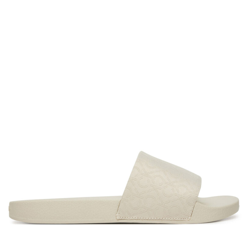 Чехли Calvin Klein Pool Slide - Jacq HW0HW02420 Екрю цвят на ниска цена