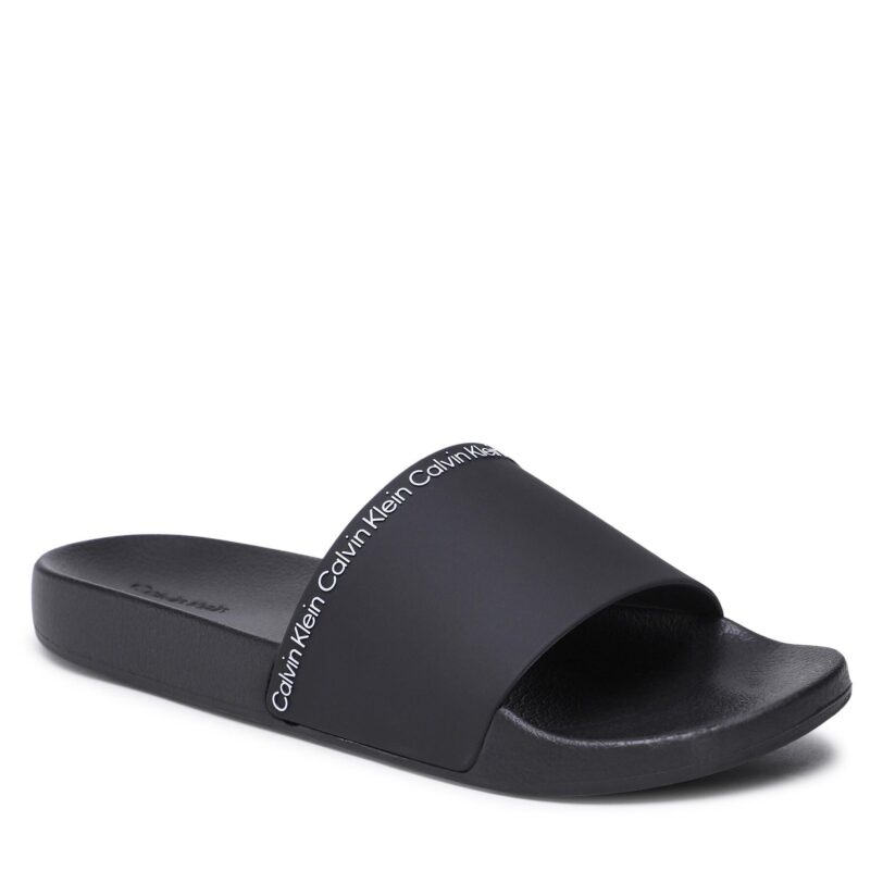Чехли Calvin Klein Pool Slide Rubber HM0HM00981 Черен цвят на ниска цена