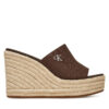 Чехли Calvin Klein Wedge Rope Slide Mg YW0YW01699 Кафяв цвят на ниска цена