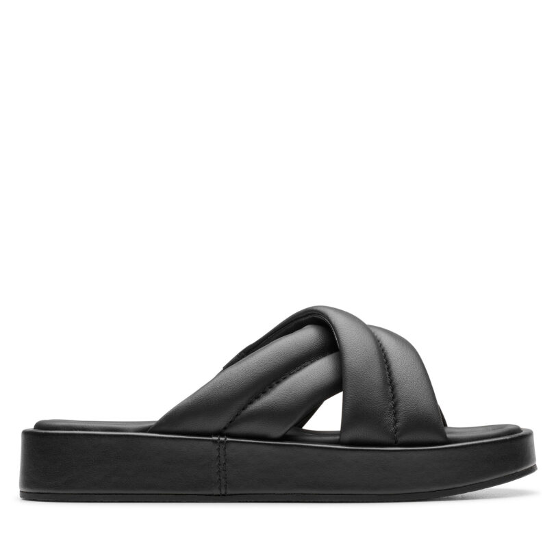 Чехли Clarks Alda Glide 26179276 Черен цвят на ниска цена