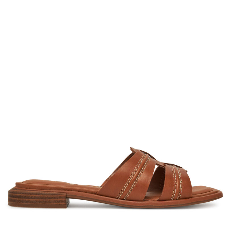 Чехли Clarks Ariany Mule 26181239 Кафяв цвят на ниска цена