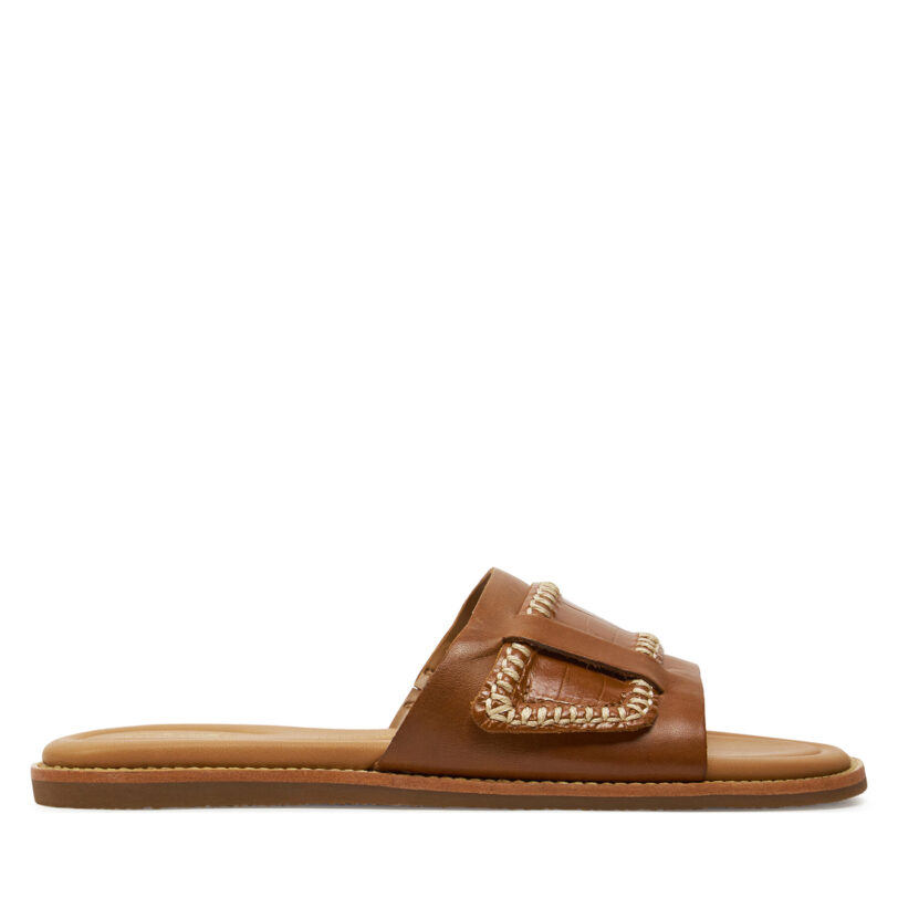 Чехли Clarks Maritime Mule 26176402 Кафяв цвят на ниска цена