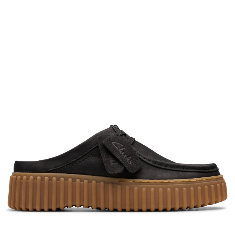 Чехли Clarks Torhill Mule 26181193 Черен цвят на ниска цена