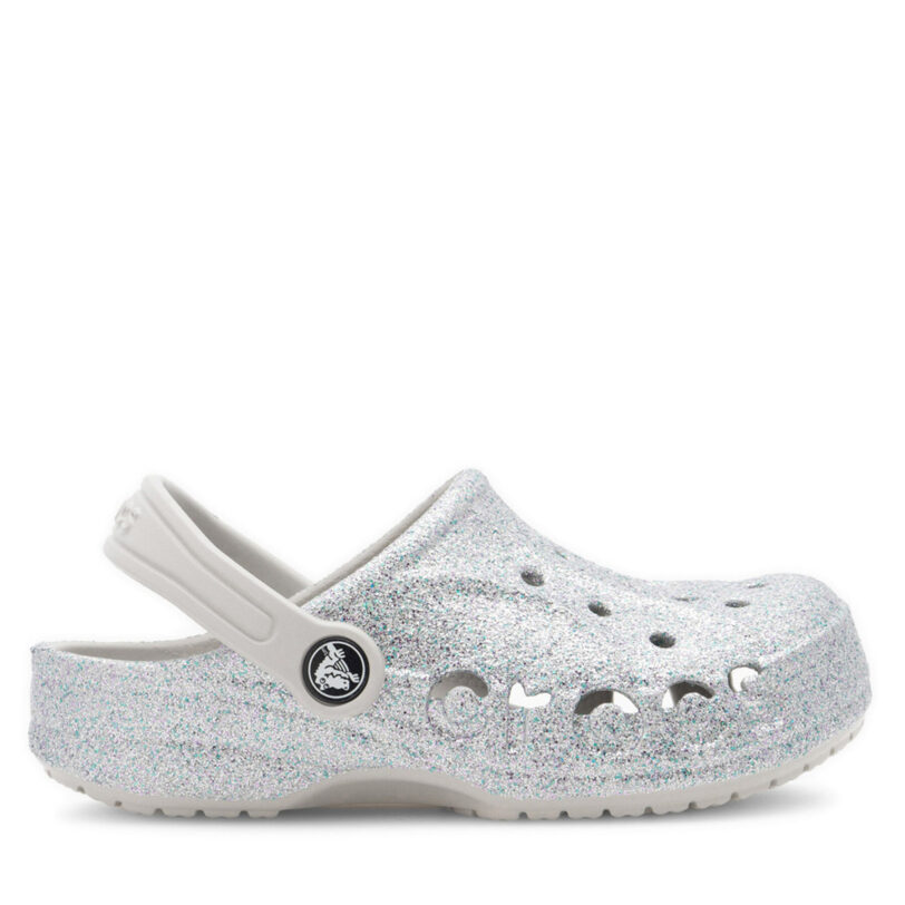 Чехли Crocs BAYA GLITTER CLOG K 207015-040 Сребрист цвят на ниска цена