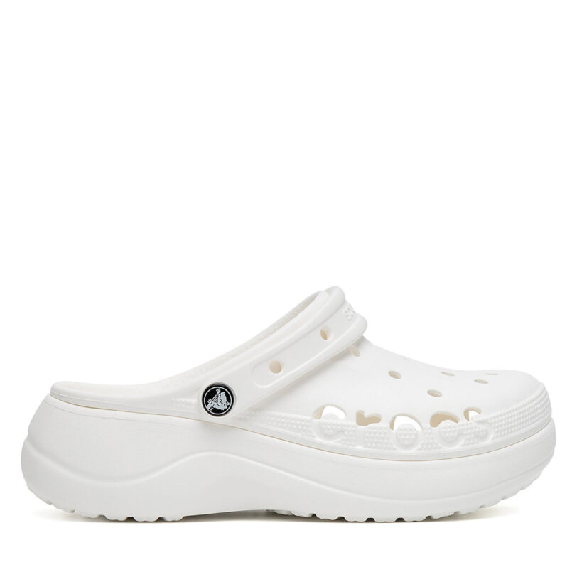 Чехли Crocs BAYA PLATFORM CLOG 208186-100 Бял цвят на ниска цена