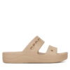 Чехли Crocs BAYA PLATFORM SANDAL 208188-212 Бежов цвят на ниска цена