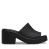 Чехли Crocs Brooklyn Slide Heel 209408 Черен цвят на ниска цена