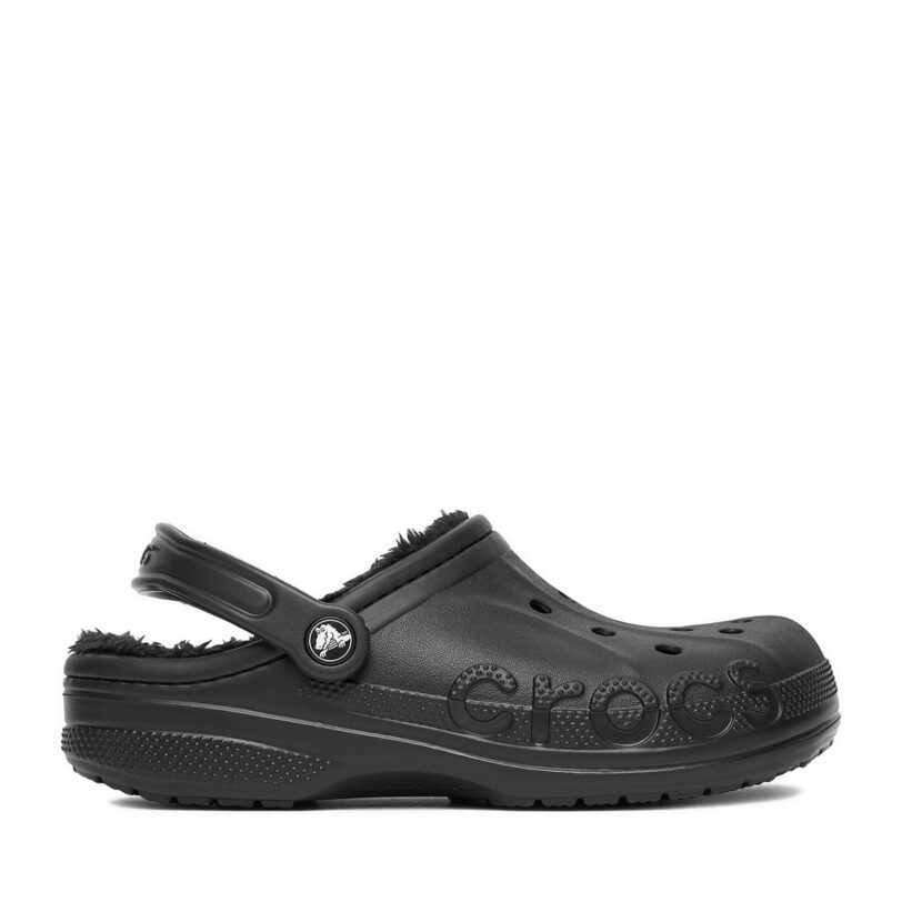 Чехли Crocs C-BAYA LINED CLOG 205969-060 W Черен цвят на ниска цена
