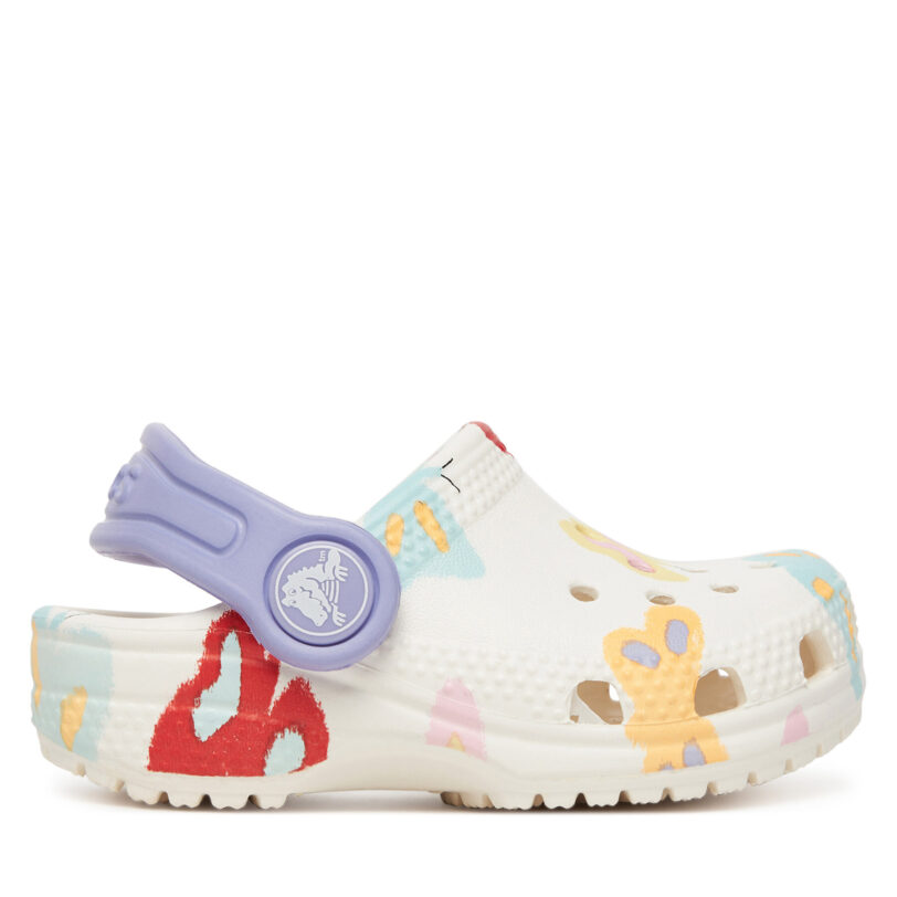 Чехли Crocs Classic Butterfly Graphic Clog T 211263 Бял цвят на ниска цена