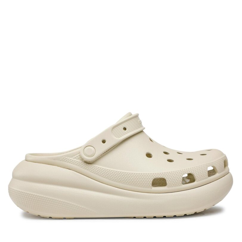 Чехли Crocs Classic Crush Clog 207521 Бежов цвят на ниска цена