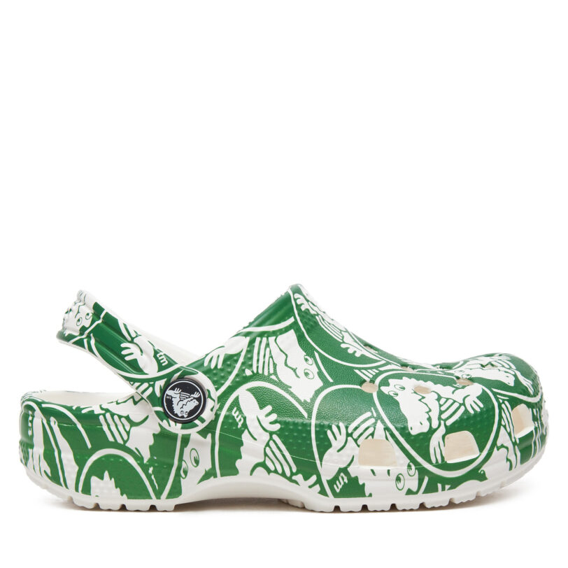 Чехли Crocs Classic Duke Print Clog K 210007 Зелен цвят на ниска цена